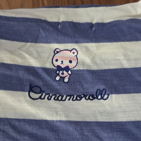 Cinnamoroll Sanrio Striped Blue and White Short Sleeve Dress One Size - Picture 4 of 4